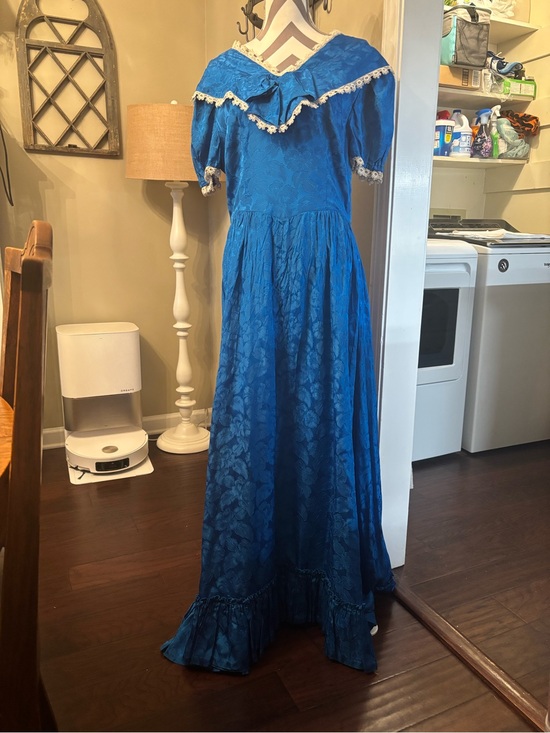 Handmade Dresses & Skirts - Vintage Handmade Royal Blue Gown